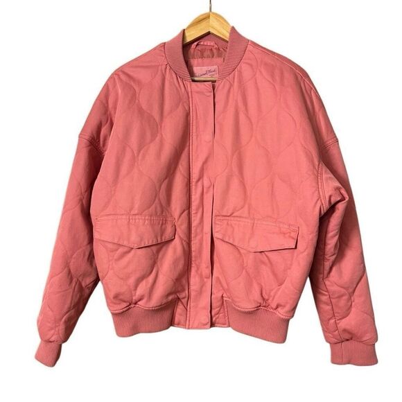 Universal thread pink quilted utility bomber jacket medium new - Picture 3 of 8